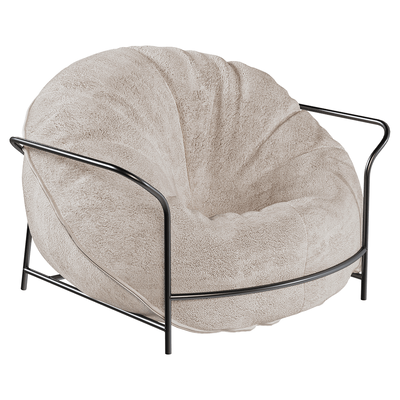 Nobonobo Uni蓬松布艺软垫单人沙发3D模型（OBJ,FBX,MAX）