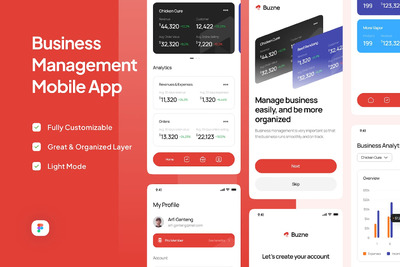 企业管理移动应用APP UI KIT (FIG)
