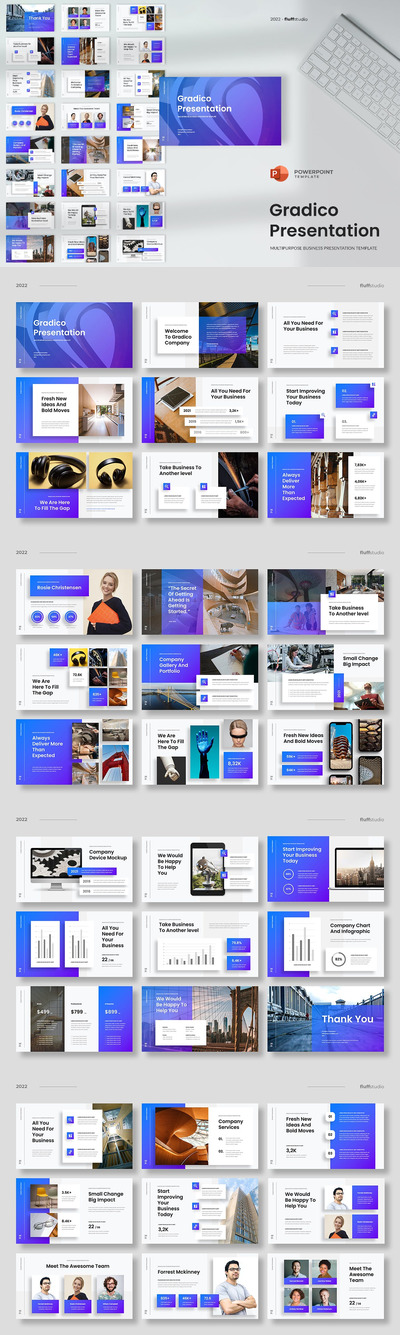 🔴高品质的时尚高端专业的商业商务powerpoint幻灯片演示模板（pptx）