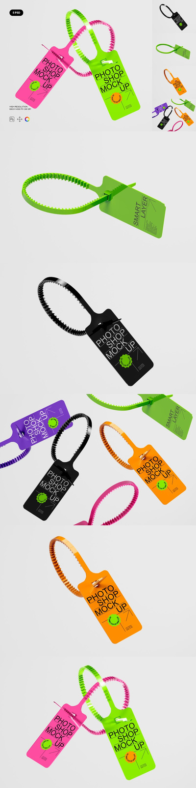塑料价格标签设计样机套装 (PSD)