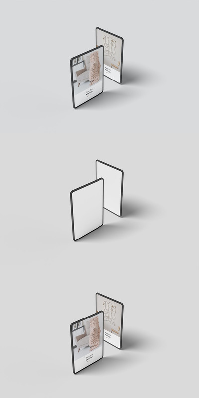 iPad屏幕UI设计展示样机 (PSD)