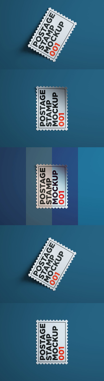 锯齿邮票设计样机 (PSD)