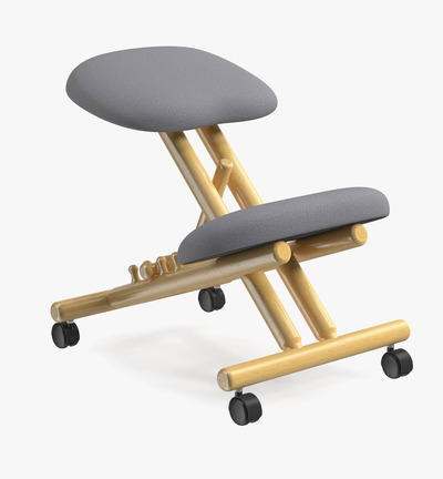 木制人体工学跪椅3D模型（OBJ,MAX）