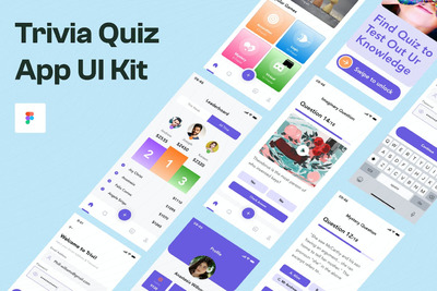 琐事和测验应用APP UI KIT (FIG)