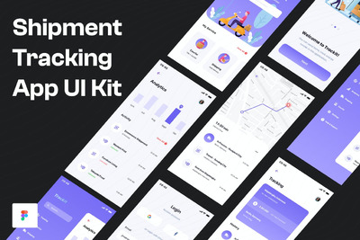 物流发货跟踪应用APP UI KIT (FIG)