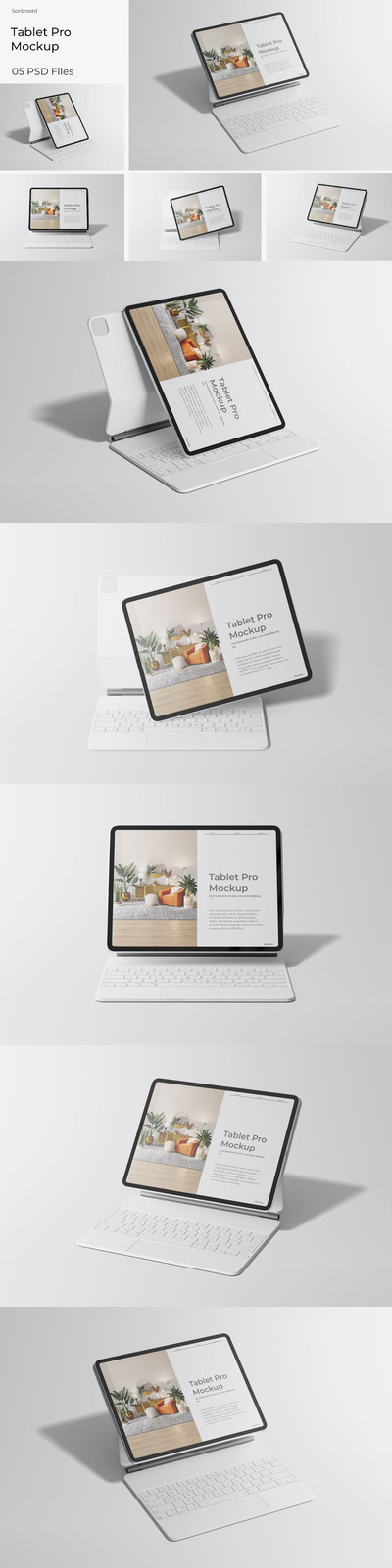 平板电脑iPad Pro样机 (PSD,PDF)