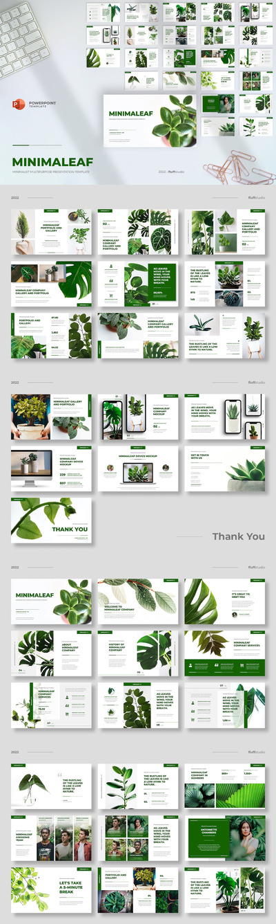 🔴极简主义的高品质多用途powerpoint幻灯片演示模板（pptx）