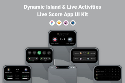 灵动岛&现场活动现场评分应用APP UI KIT (SKETCH,FIG,XD,PSD)