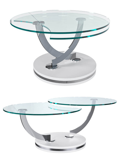 Angel Cerda金属底座玻璃台面旋转咖啡桌 茶几3D模型（OBJ,FBX,MAX）