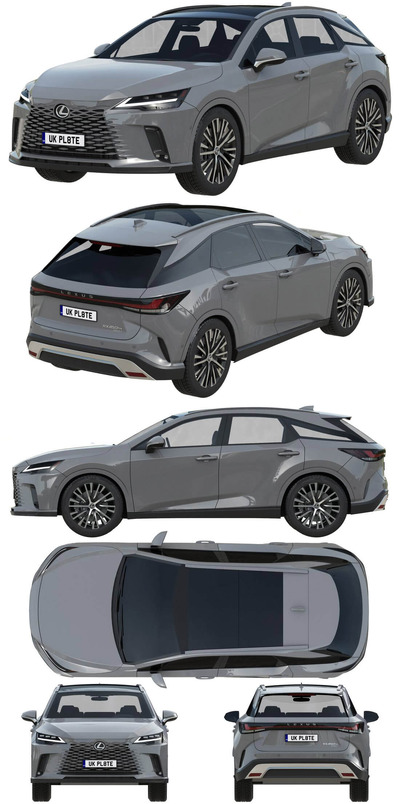 2023雷克萨斯Lexus RX 450 SUV汽车3D模型（OBJ,FBX,MAX,C4D,LWO）