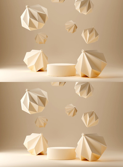 3D抽象圣诞灯光背景 (JPG)