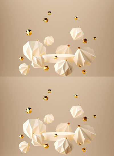 3D抽象圣诞灯光背景 (JPG)