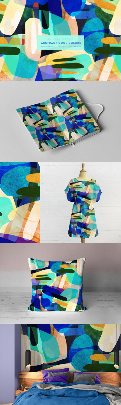 抽象冷色抽象图案 (JPG)