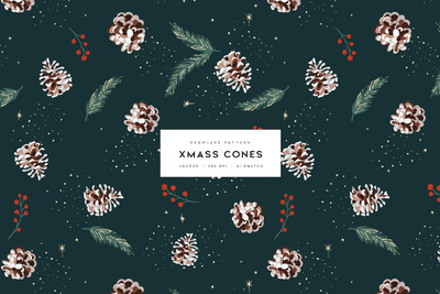 圣诞节圆锥图案背景 (AI,EPS,JPG,SVG)