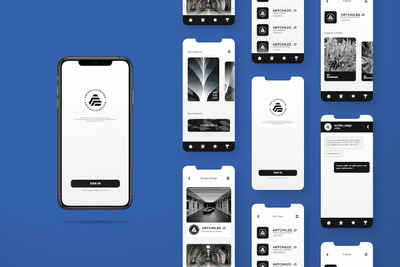 手机屏幕UI设计样机 (PSD,PNG,PDF)