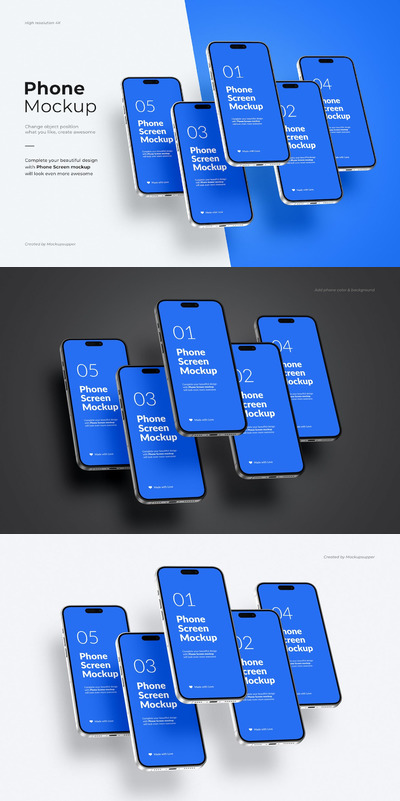 🔴时尚高端专业的高品质iPhone 14 APP UI样机展示模型mockups