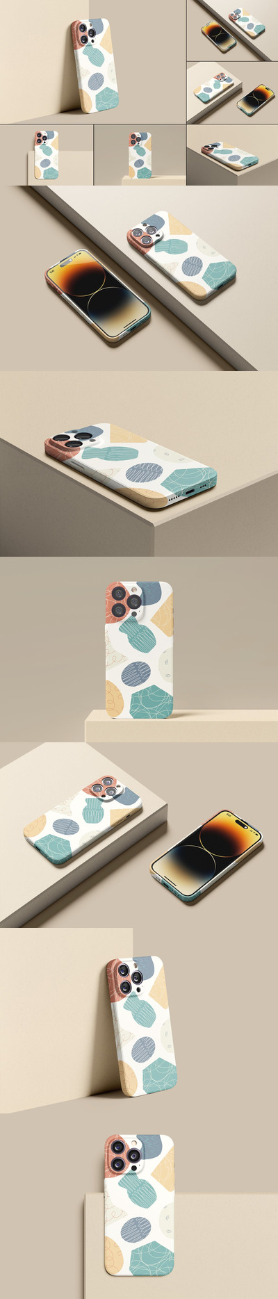 🔴少见稀有的iPhone 14手机壳样机展示模型mockups