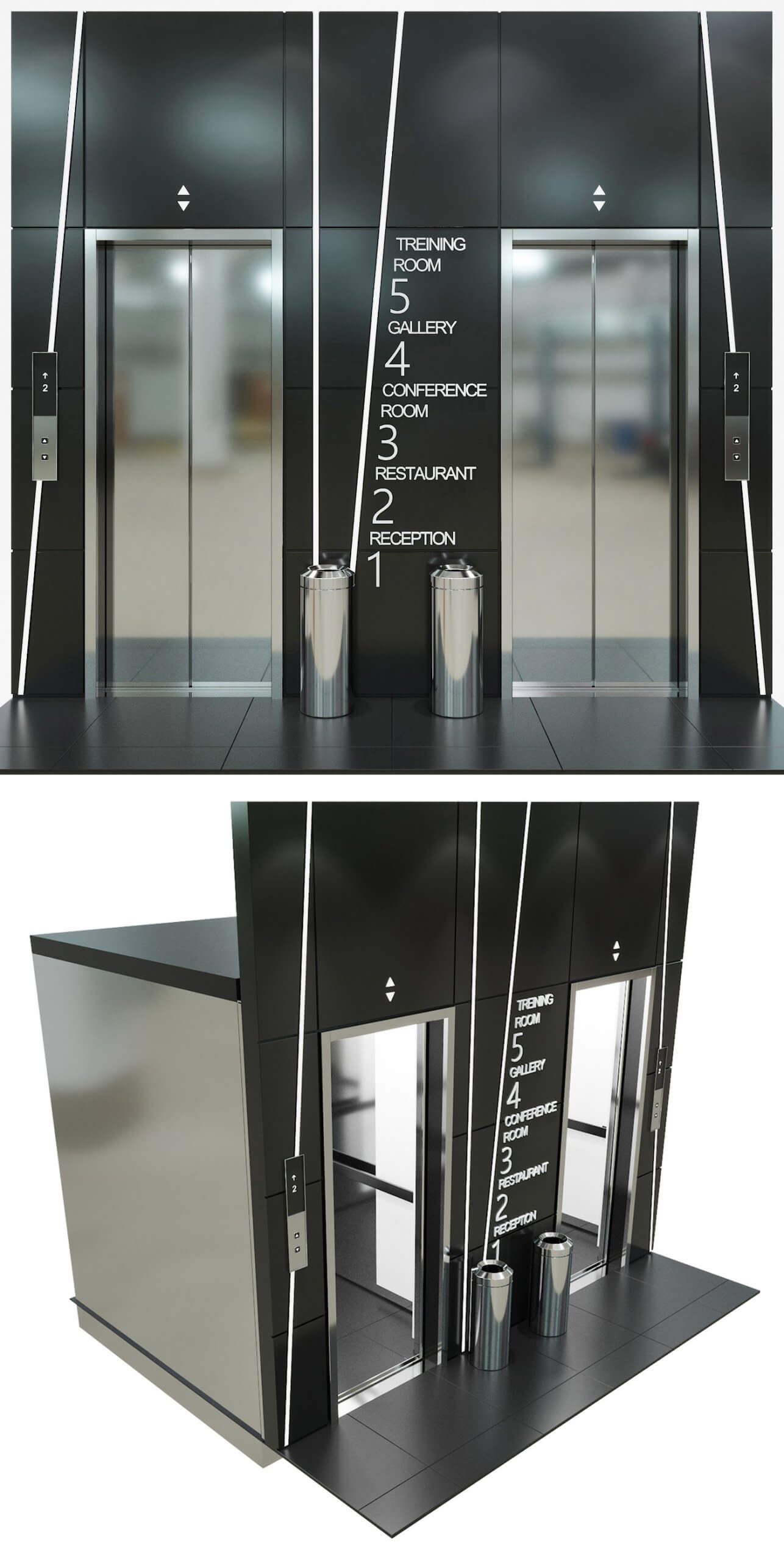 电梯 客梯3D模型（OBJ,FBX,MAX）