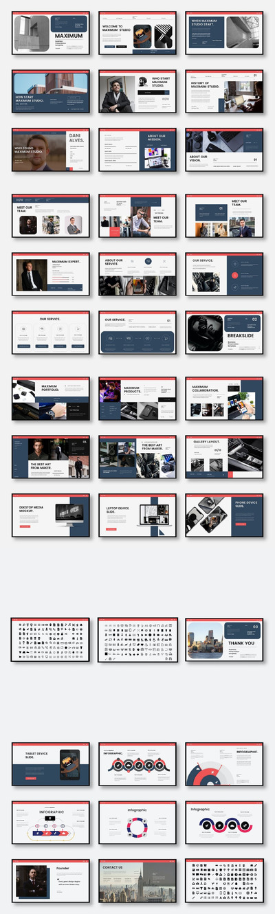 🔴专业的高品质商业商务powerpoint幻灯片演示模板（pptx）