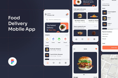 送餐移动应用APP UI KIT (FIG)