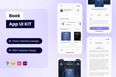 预订移动应用APP UI KIT (FIG,SKETCH,XD)