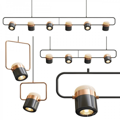 Ling PL6-4-1线性吊灯3D模型（OBJ,MAX）