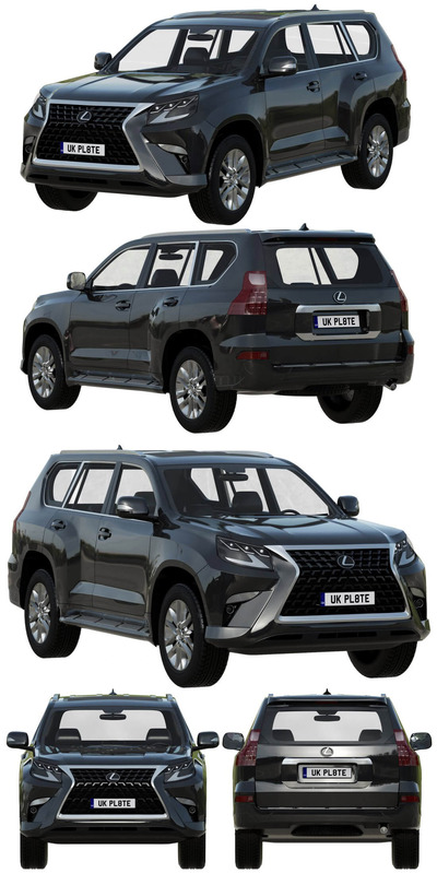 2021雷克萨斯Lexus GX460 SUV汽车3D模型（OBJ,FBX,MAX,C4D,LWO）