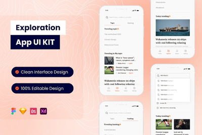探索移动应用APP UI KIT (FIG,SKETCH,XD)