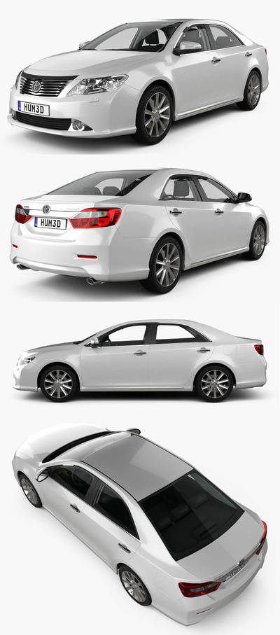 2014丰田凯美瑞Toyota Camry汽车3D模型（OBJ,FBX,MAX,C4D,LWO）