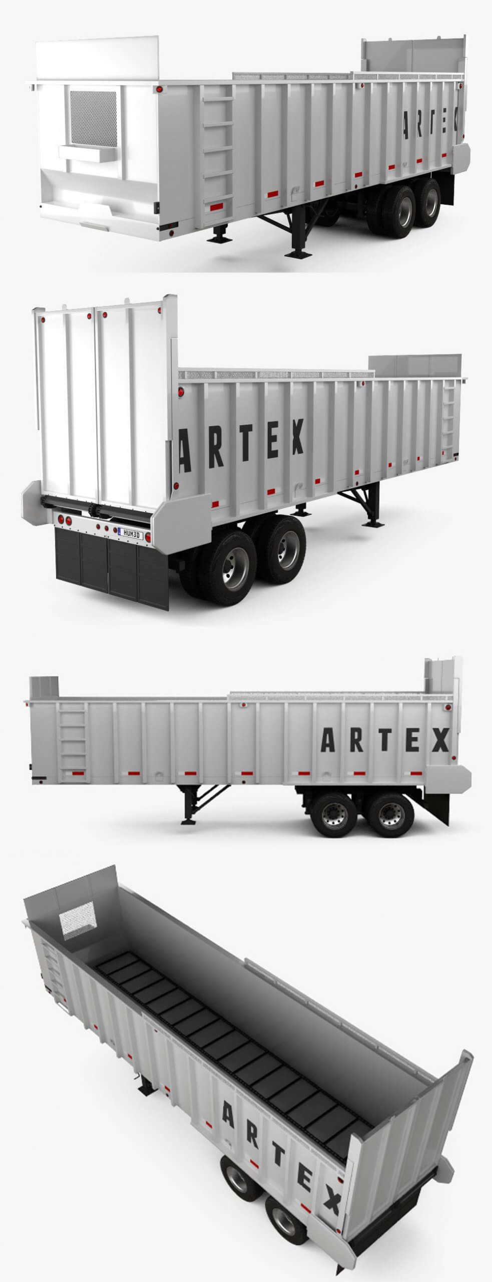 2018 Artex Silage半挂车3D模型（OBJ,FBX,MAX,C4D,LWO）