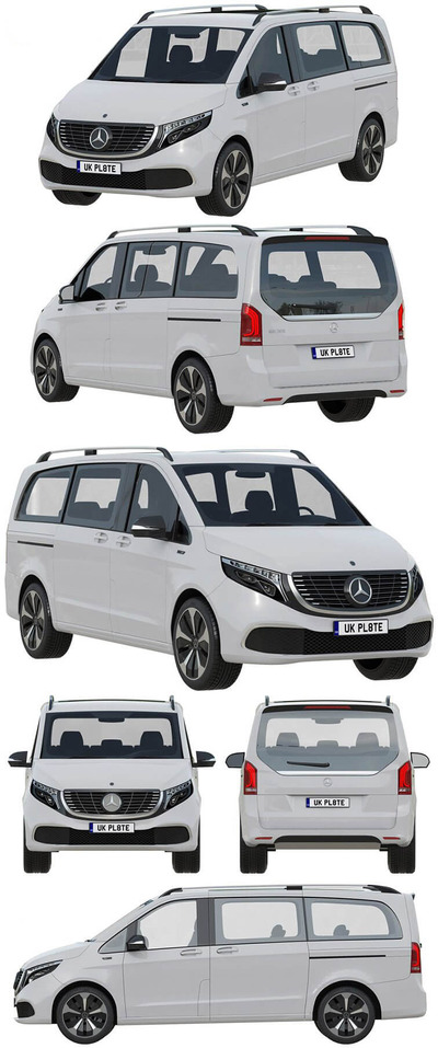 奔驰Mercedes Benz EQV MPV汽车3D模型（OBJ,FBX,MAX,C4D,LWO）