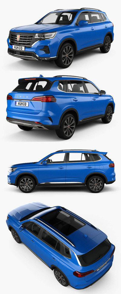 2020荣威RX5 Max SUV汽车3D模型（OBJ,FBX,MAX,C4D,LWO）