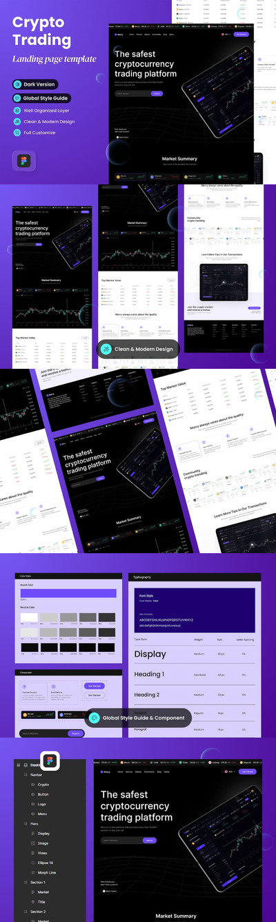 加密技术网站着陆页模版 (FIG)