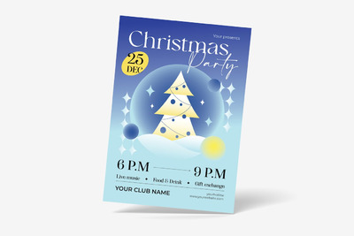 圣诞晚会派对邀请传单海报 (AI,EPS,JPG,PNG)