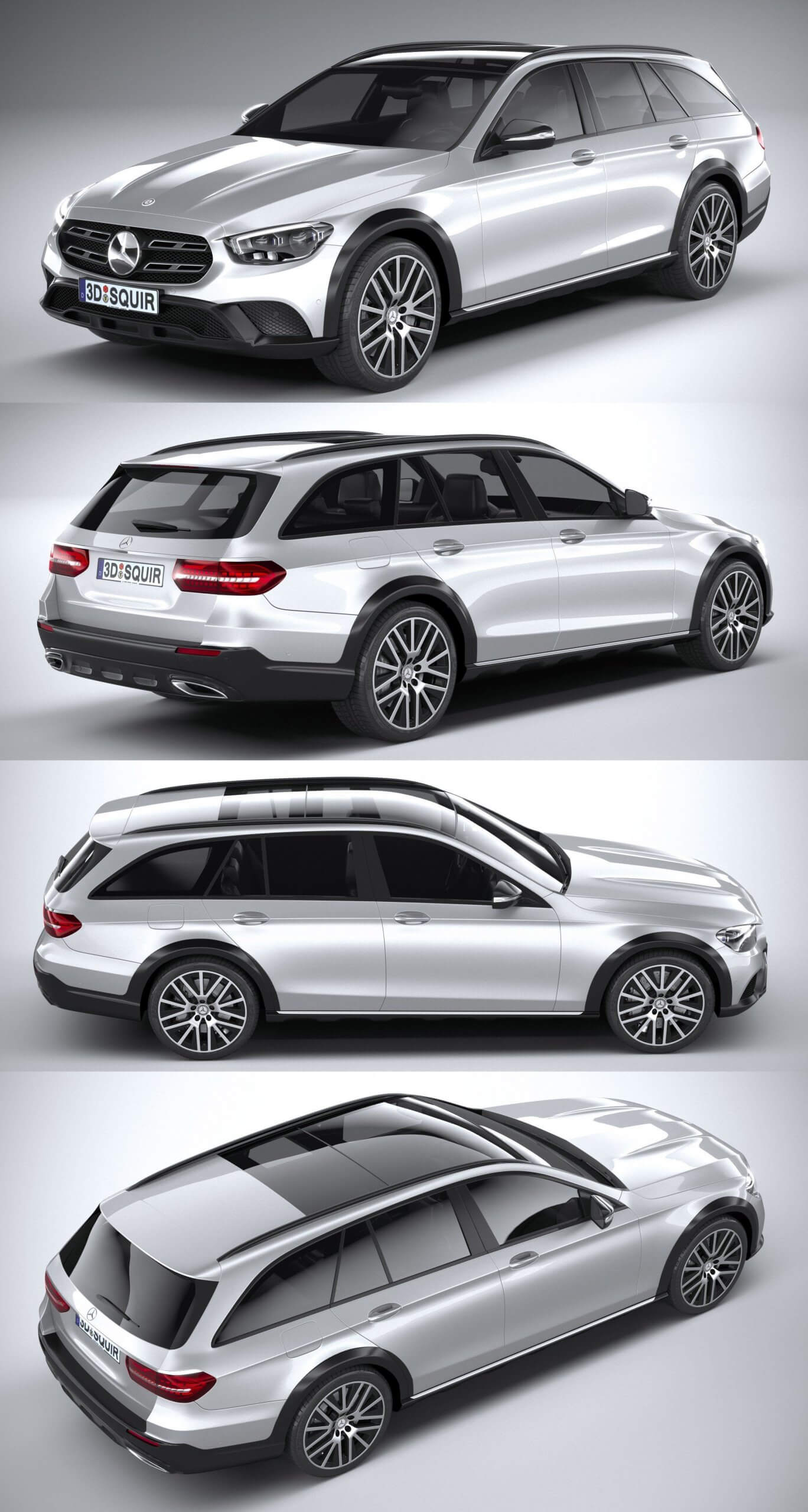 2021奔驰Mercedes E Class Allterrain汽车3D模型（OBJ,FBX,MAX,C4D,LWO）