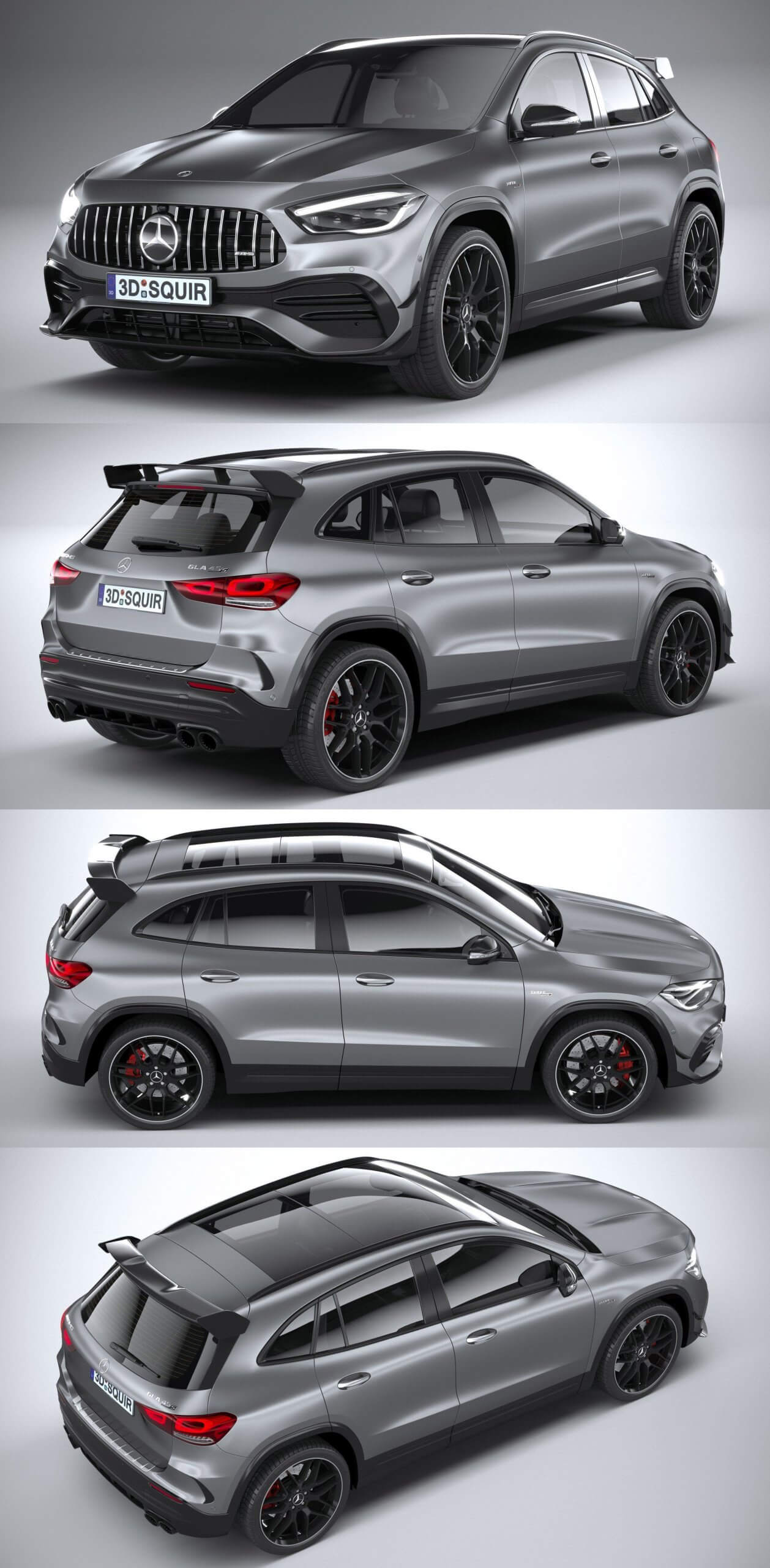 2021奔驰Mercedes Benz GLA45 S AMG SUV汽车3D模型（OBJ,FBX,MAX,C4D,LWO）