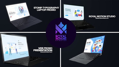 笔记本电脑样机网站UI演示宣传视频模板 (aep)