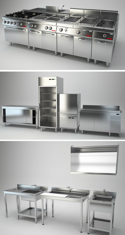 意大利Modular Pratika专业厨房设备系列3D模型（FBX,MAX）