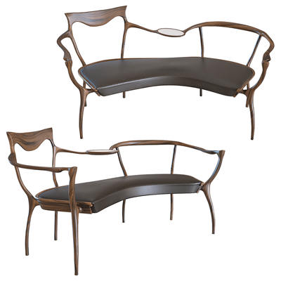 意大利Ceccotti Collezioni D.R.D.P.双人不对称扶手椅 沙发3D模型（OBJ,FBX,MAX）