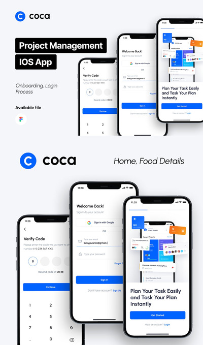 项目管理登录流程APP UI KIT (FIG)