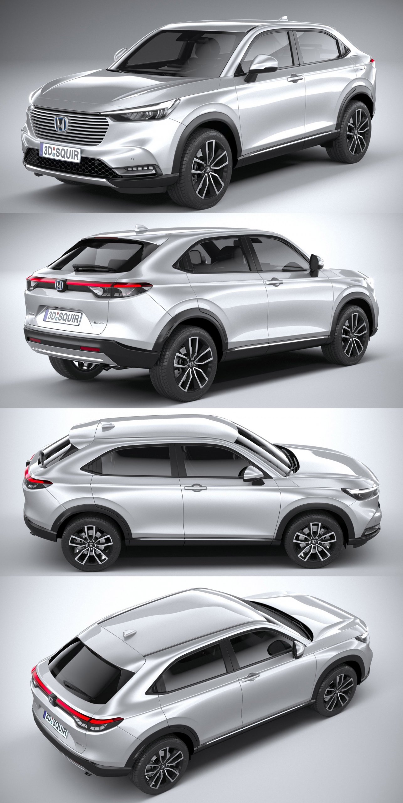 2022本田Honda HR V SUV汽车3D模型（OBJ,FBX,MAX,C4D,LWO）