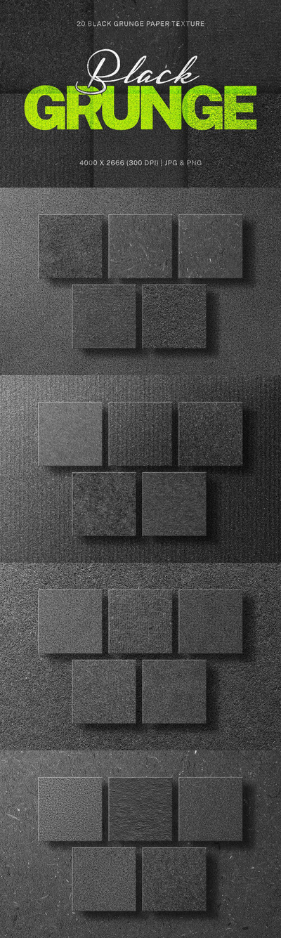 黑色粗糙纸纹理 (PSD)