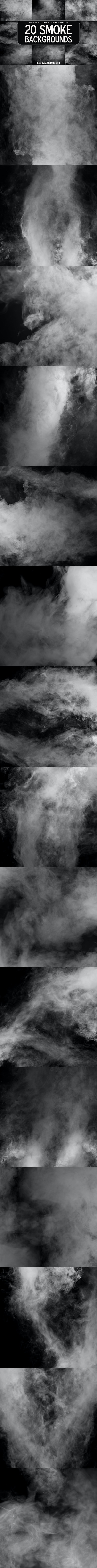 多种烟雾背景和照片叠加 (JPG)