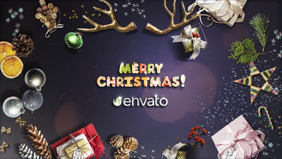 美丽装饰圣诞开场视频AE模板 (aep)