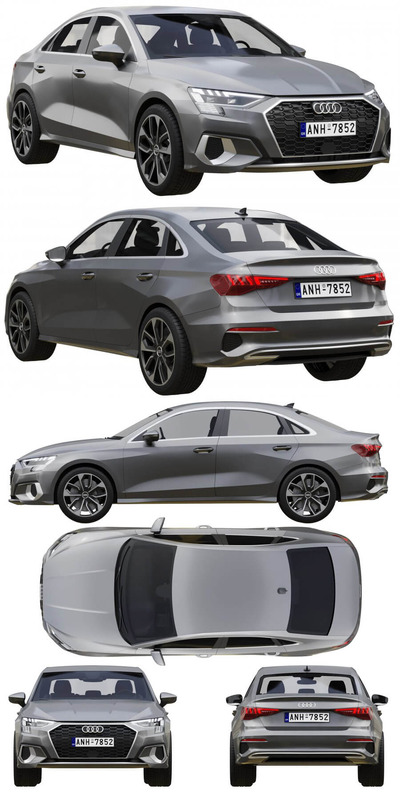 2021奥迪Audi A3 Limousine汽车3D模型（FBX,MAX）