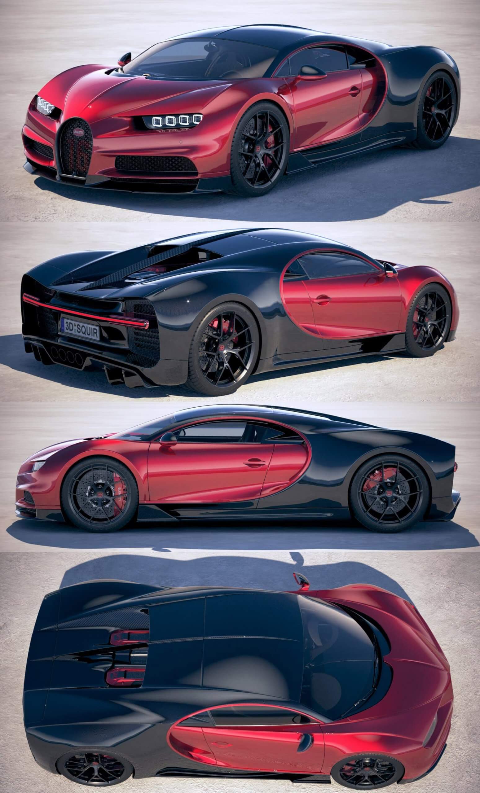 2019布加迪Bugatti Chiron Sport跑车3D模型（OBJ）