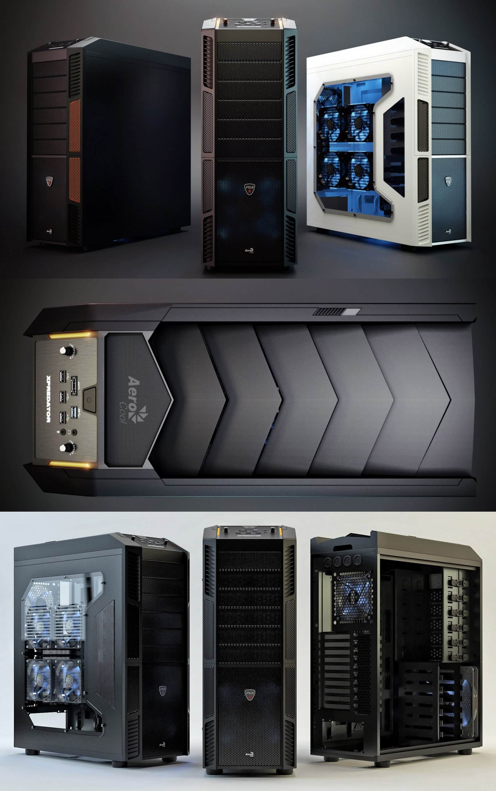 AeroCool XPREDATOR机箱3D模型（FBX,MAX）