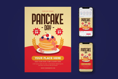 煎饼日活动海报传单集 (EPS,PSD,AI)