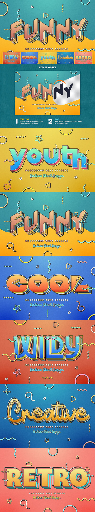 趣味的游戏字体PS图层样式（PSD）