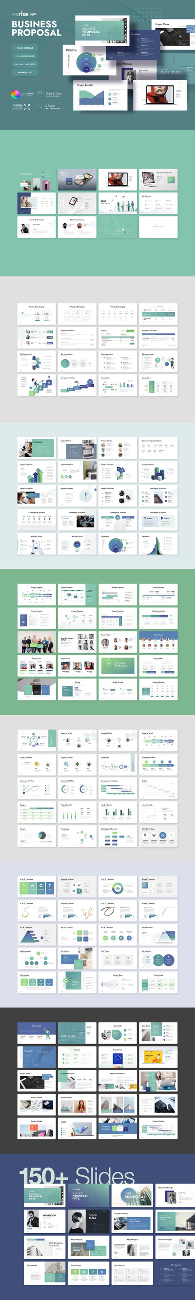 🔴时尚高端清新大数据商业计划书powerpoint幻灯片演示模板（pptx）